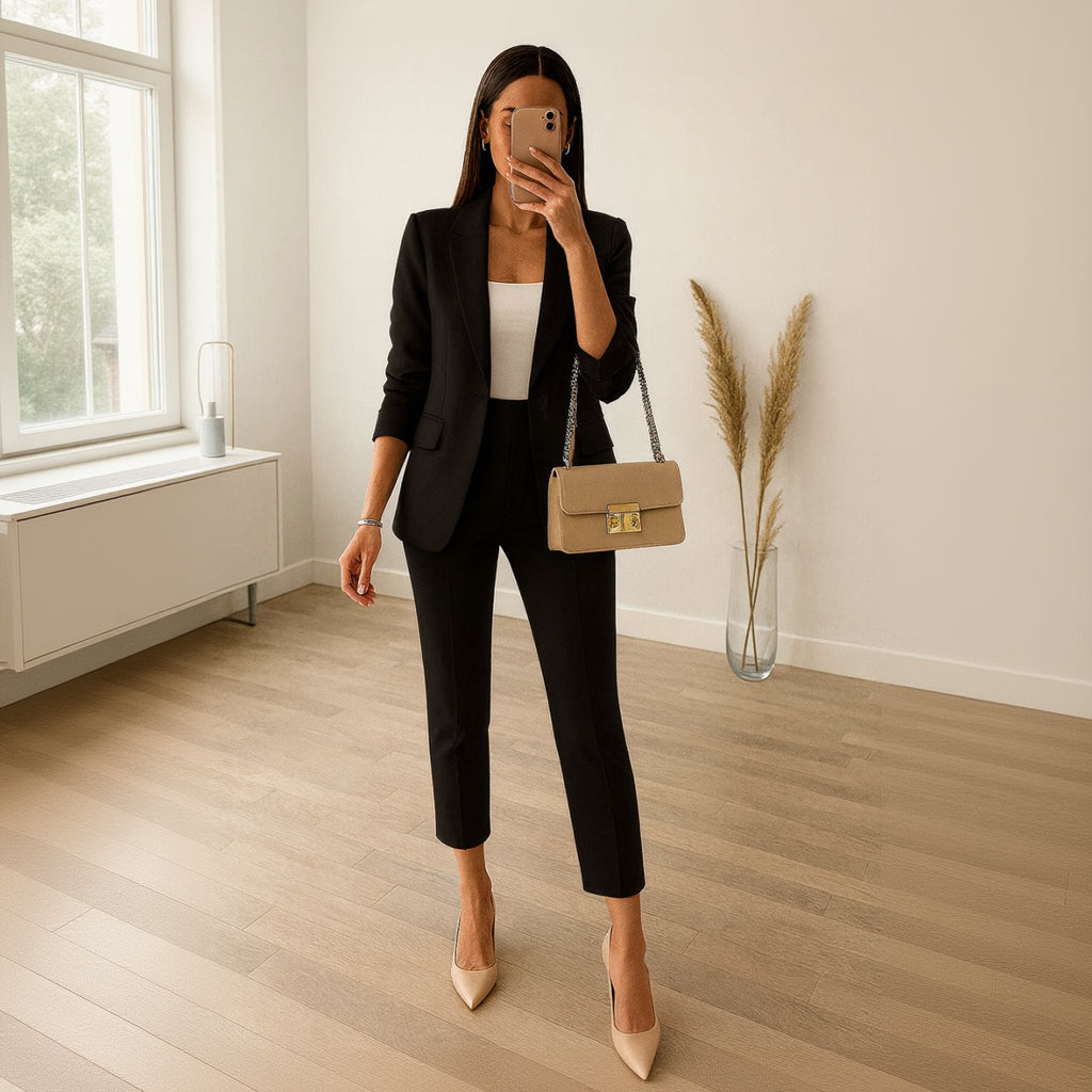 VALERIA – Komplet Ženski Blazer i Tailored Hlače