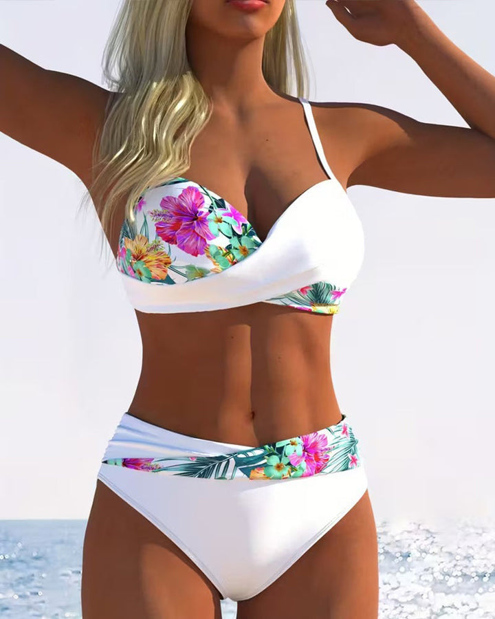 Kontrastni Tiskani Bikini-Bralette