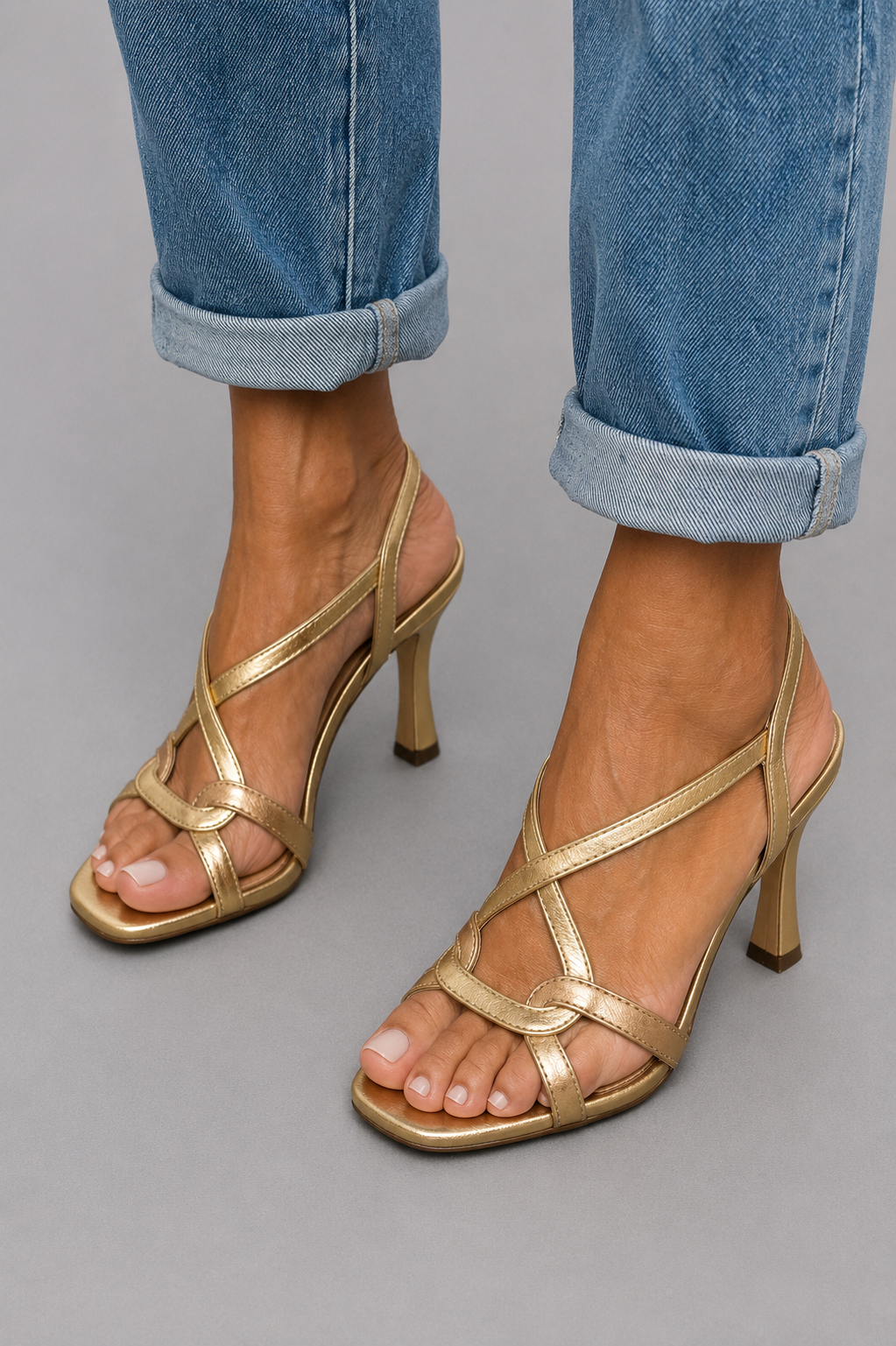 Cassie | Sandale s potpeticom Golden Summer Charm