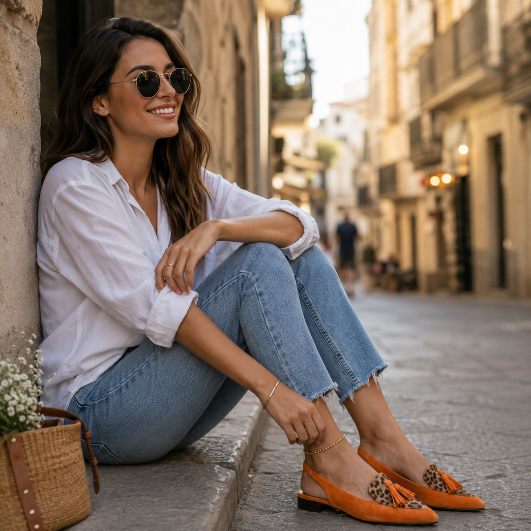 Eliza | Sandale s remenčićima i resicama