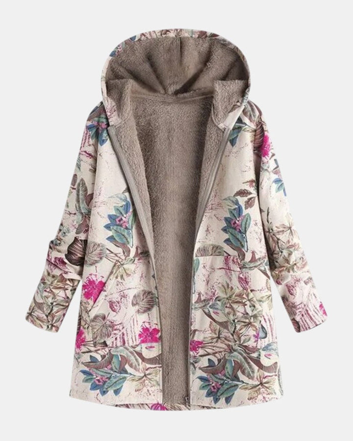 Ivy | Pastelna flis jakna s botaničkim uzorkom