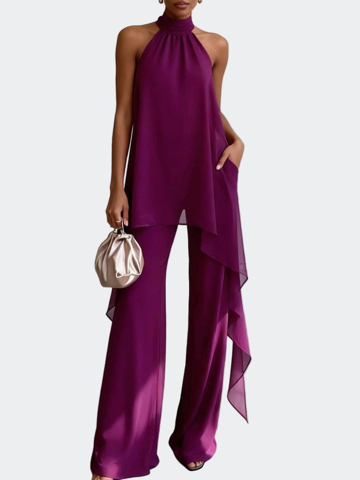 Viola - Elegantan Halter Komplet s Hlačama