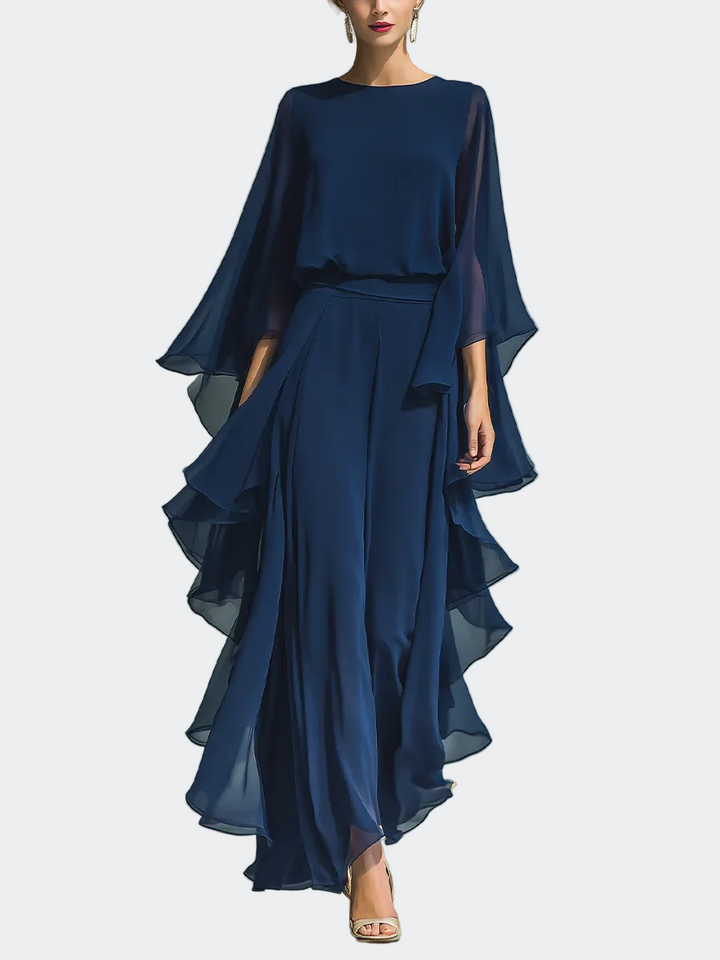 Aurora - Elegantan Komplet od Chiffona s Volanima