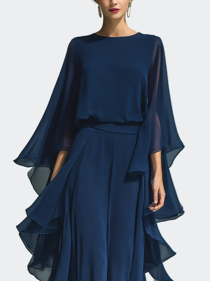 Aurora - Elegantan Komplet od Chiffona s Volanima