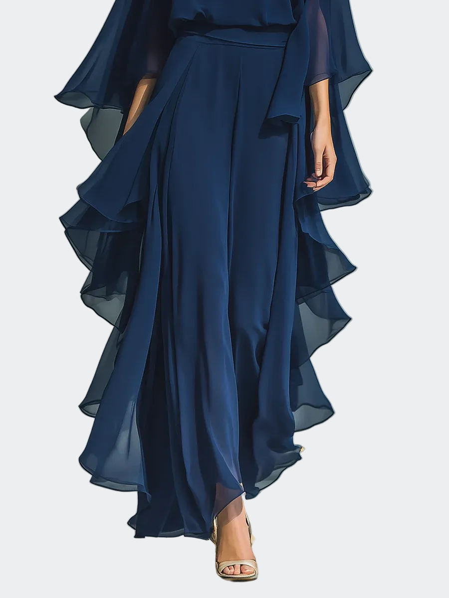 Aurora - Elegantan Komplet od Chiffona s Volanima