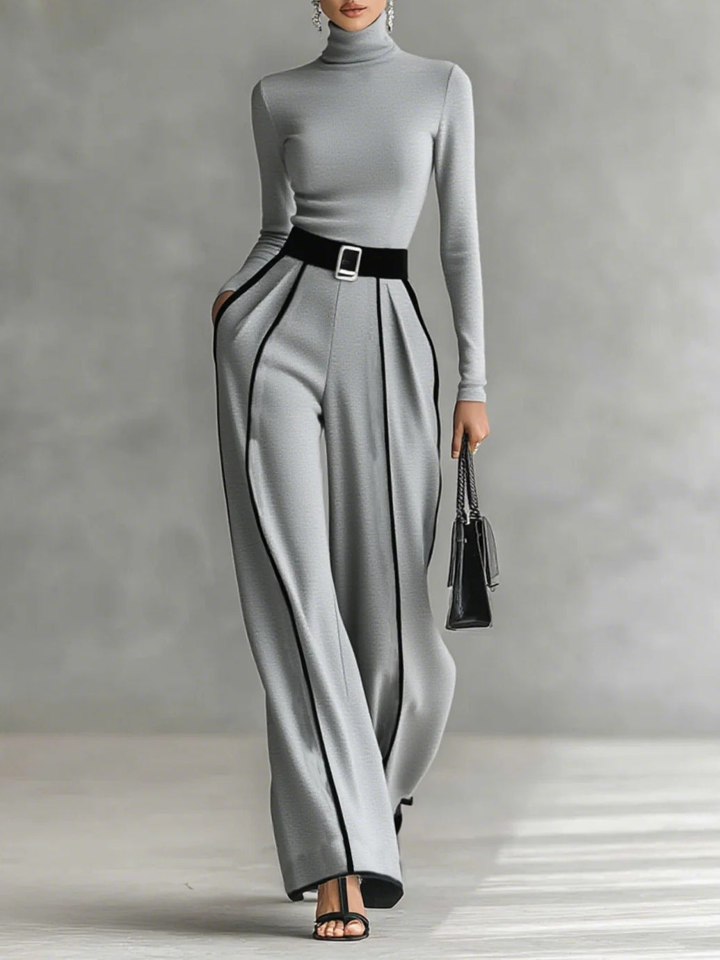 Vera - Elegantan set s kontrastnim detaljima
